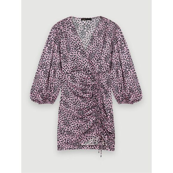 Maje Draped leopard-print dress NEW NWT - Picture 1 of 12